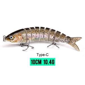 Planet Gates 100mm 10g C2 / CHINA VTAVTA 10/14cm Sinking Wobblers Fishing Lures Jointed Crankbait Swimbait 8 Segment Hard Artificial Bait For Fishing Tackle Lure