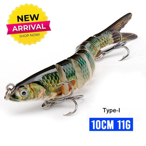 Planet Gates 100mm 11g I3 / CHINA VTAVTA 10/14cm Sinking Wobblers Fishing Lures Jointed Crankbait Swimbait 8 Segment Hard Artificial Bait For Fishing Tackle Lure