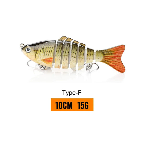 Planet Gates 100mm 15g F1 / CHINA VTAVTA 10/14cm Sinking Wobblers Fishing Lures Jointed Crankbait Swimbait 8 Segment Hard Artificial Bait For Fishing Tackle Lure