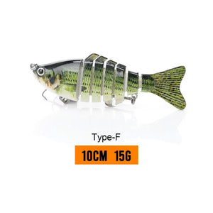 Planet Gates 100mm 15g F2 / CHINA VTAVTA 10/14cm Sinking Wobblers Fishing Lures Jointed Crankbait Swimbait 8 Segment Hard Artificial Bait For Fishing Tackle Lure