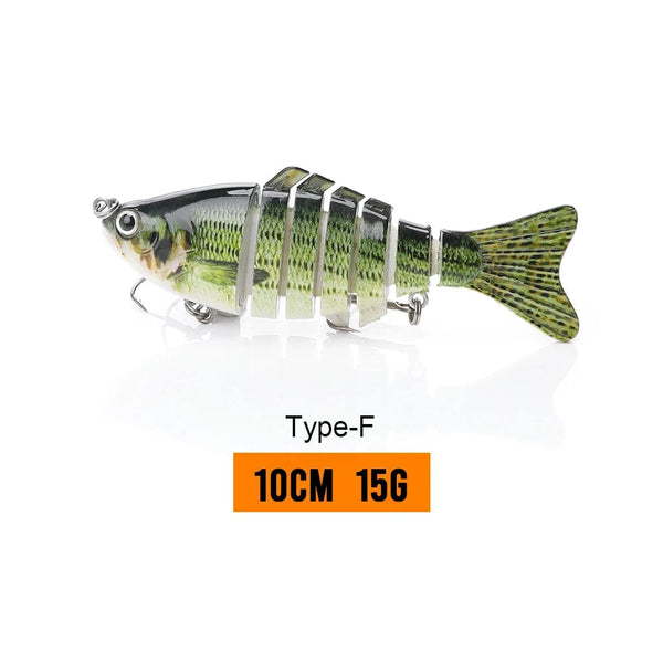 Planet Gates 100mm 15g F2 / CHINA VTAVTA 10/14cm Sinking Wobblers Fishing Lures Jointed Crankbait Swimbait 8 Segment Hard Artificial Bait For Fishing Tackle Lure