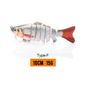 Planet Gates 100mm 15g F4 / CHINA VTAVTA 10/14cm Sinking Wobblers Fishing Lures Jointed Crankbait Swimbait 8 Segment Hard Artificial Bait For Fishing Tackle Lure