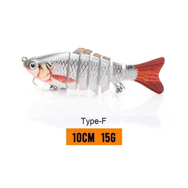 Planet Gates 100mm 15g F4 / CHINA VTAVTA 10/14cm Sinking Wobblers Fishing Lures Jointed Crankbait Swimbait 8 Segment Hard Artificial Bait For Fishing Tackle Lure