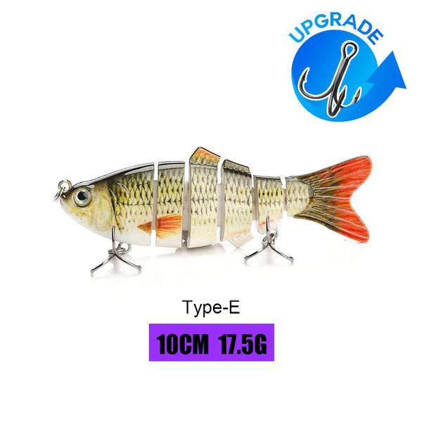 Planet Gates 100mm 17g E6 / CHINA VTAVTA 10/14cm Sinking Wobblers Fishing Lures Jointed Crankbait Swimbait 8 Segment Hard Artificial Bait For Fishing Tackle Lure