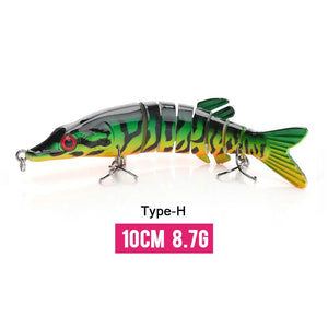 Planet Gates 100mm 8g H1 / CHINA VTAVTA 10/14cm Sinking Wobblers Fishing Lures Jointed Crankbait Swimbait 8 Segment Hard Artificial Bait For Fishing Tackle Lure