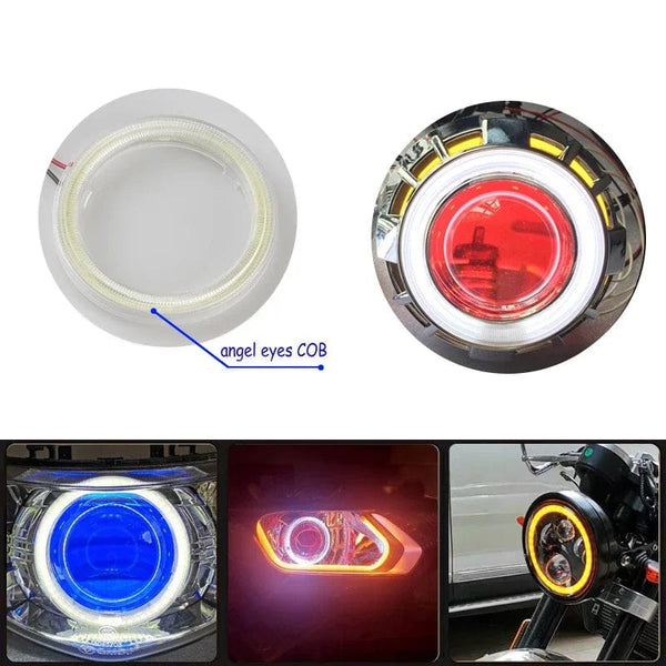 Planet Gates 100mm / blue COB LED Headlight Angel Eyes Bulb Halo Ring Lamp Car Daytime Running Light DRL Fog Light DC 12V Styling Light Decorative Lights
