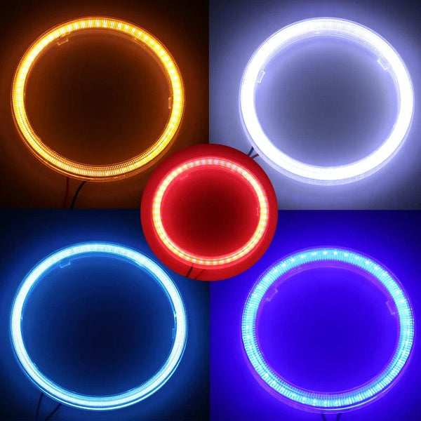 Planet Gates 100mm / blue COB LED Headlight Angel Eyes Bulb Halo Ring Lamp Car Daytime Running Light DRL Fog Light DC 12V Styling Light Decorative Lights