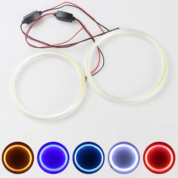 Planet Gates 100mm / blue COB LED Headlight Angel Eyes Bulb Halo Ring Lamp Car Daytime Running Light DRL Fog Light DC 12V Styling Light Decorative Lights