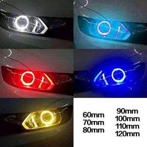 Planet Gates 100mm / blue COB LED Headlight Angel Eyes Bulb Halo Ring Lamp Car Daytime Running Light DRL Fog Light DC 12V Styling Light Decorative Lights