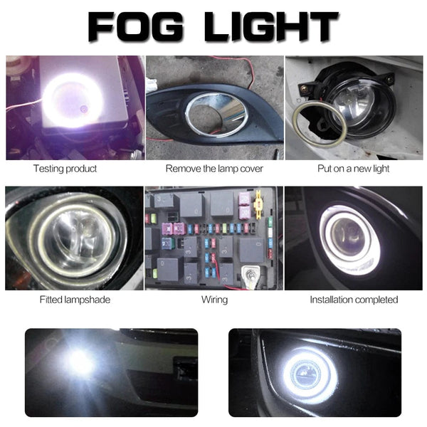 Planet Gates 100mm / blue COB LED Headlight Angel Eyes Bulb Halo Ring Lamp Car Daytime Running Light DRL Fog Light DC 12V Styling Light Decorative Lights