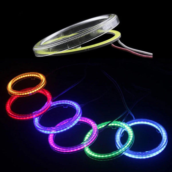 Planet Gates 100mm / blue COB LED Headlight Angel Eyes Bulb Halo Ring Lamp Car Daytime Running Light DRL Fog Light DC 12V Styling Light Decorative Lights
