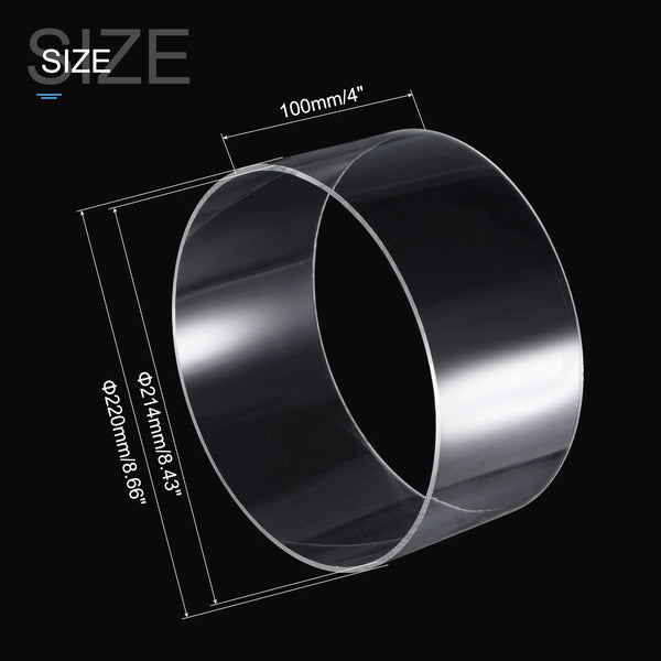 Planet Gates 100mm Length OD 80mm~220mm High Transparent Acrylic Tube Fish Tank Aquarium Plexiglass Tubo Garden Irrigation Water Supply Pipe