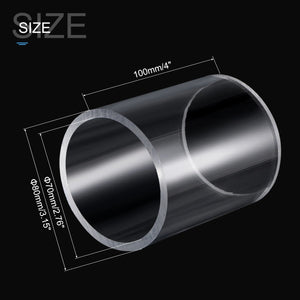 Planet Gates 100mm Length OD 80mm~220mm High Transparent Acrylic Tube Fish Tank Aquarium Plexiglass Tubo Garden Irrigation Water Supply Pipe