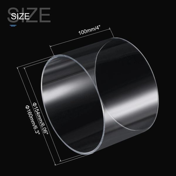 Planet Gates 100mm Length OD 80mm~220mm High Transparent Acrylic Tube Fish Tank Aquarium Plexiglass Tubo Garden Irrigation Water Supply Pipe