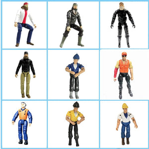 Planet Gates 100MM Worker Soldier Courier Model 3.94 Inch Detachable Turnable Cab Doll for 1/146 RC Excavator Cab 1/18 Trailer Cab Model Toys