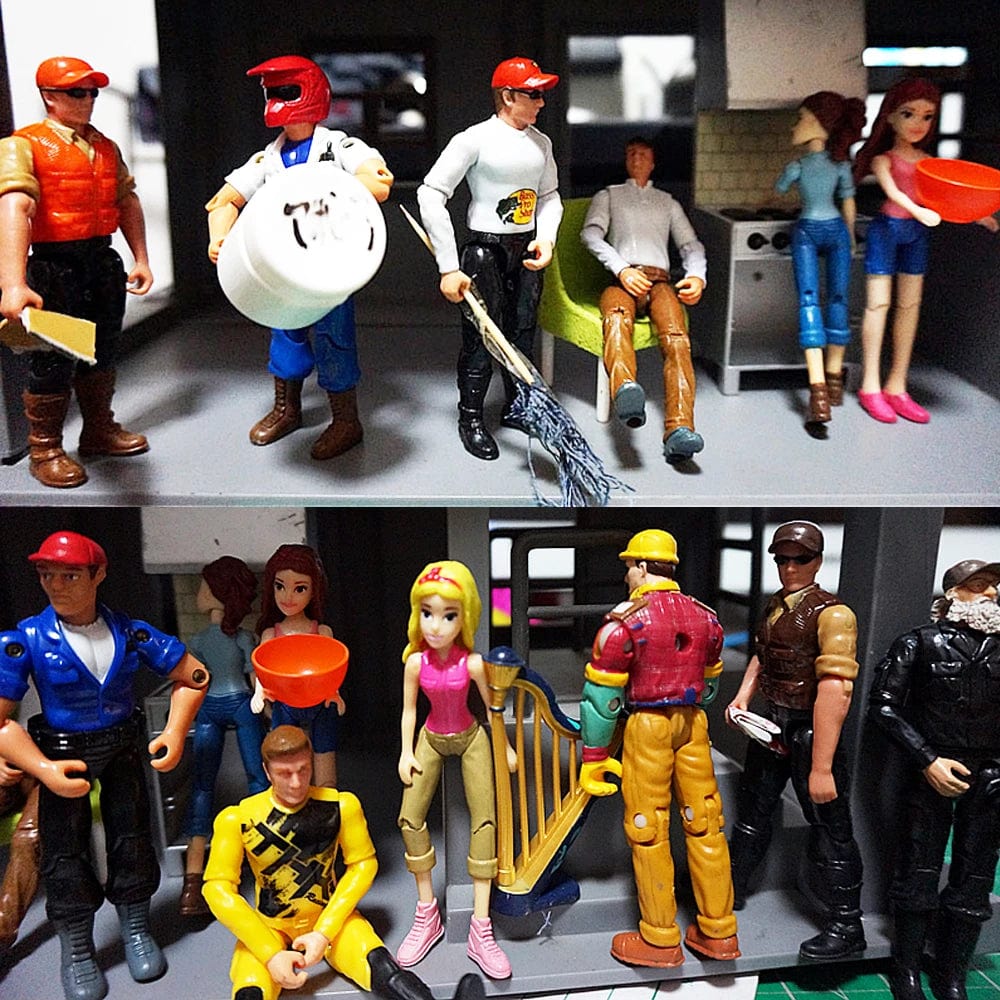 Planet Gates 100MM Worker Soldier Courier Model 3.94 Inch Detachable Turnable Cab Doll for 1/146 RC Excavator Cab 1/18 Trailer Cab Model Toys