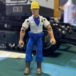 Planet Gates 100MM Worker Soldier Courier Model 3.94 Inch Detachable Turnable Cab Doll for 1/146 RC Excavator Cab 1/18 Trailer Cab Model Toys