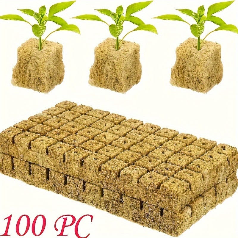 Planet Gates 100pc Nursery Block 100pcs, No Soil Cultivation Seedling Blocks, Grow Blocks, Gardening Plant Growing Blocks, Breathable Felt Plant Growing Plant Blocks, Garden Raise Supplies