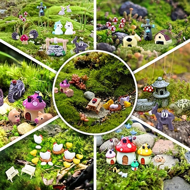 Planet Gates 100pcs 100pcs Miniature Fairy Garden Figurines - A Magical DIY Kit For Your Outdoor Decor!