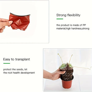 Planet Gates 100pcs 100pcs, Plant Pots Seed Starting Pots,Seedling Flower Plant Container,Gardening Supplies, Grow Pots, Gardening Plant Growing Pots, Breathable Felt Plant Growing Plant Pots, Garden Raise Supplies