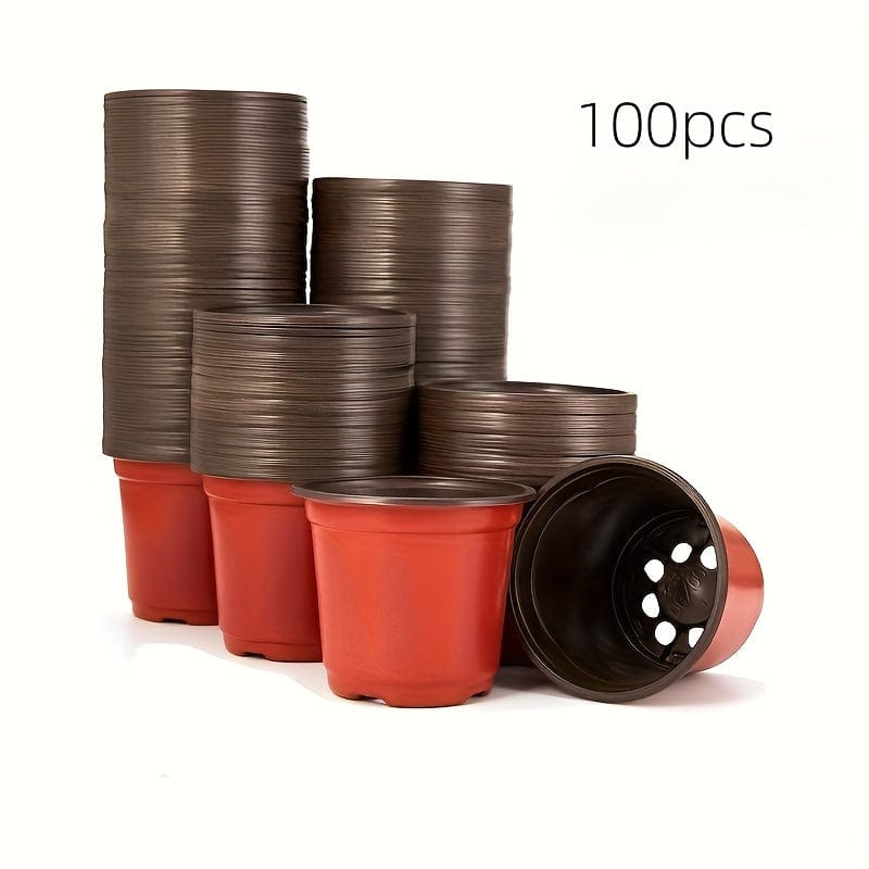 Planet Gates 100pcs 100pcs, Plant Pots Seed Starting Pots,Seedling Flower Plant Container,Gardening Supplies, Grow Pots, Gardening Plant Growing Pots, Breathable Felt Plant Growing Plant Pots, Garden Raise Supplies