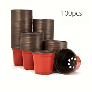 Planet Gates 100pcs 100pcs, Plant Pots Seed Starting Pots,Seedling Flower Plant Container,Gardening Supplies, Grow Pots, Gardening Plant Growing Pots, Breathable Felt Plant Growing Plant Pots, Garden Raise Supplies