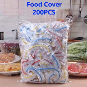 Planet Gates 100pcs 100pcs Reusable Elastic Food Bowl Protective Covers, Stretchable Food Cover, Suitable For Different Sizes 5.08-24.13cm Bowls And Plates, Kitchen Supplies, Food Preserving Bags