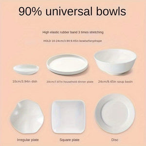 Planet Gates 100pcs 100pcs Reusable Elastic Food Bowl Protective Covers, Stretchable Food Cover, Suitable For Different Sizes 5.08-24.13cm Bowls And Plates, Kitchen Supplies, Food Preserving Bags