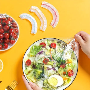 Planet Gates 100pcs 100pcs Reusable Elastic Food Bowl Protective Covers, Stretchable Food Cover, Suitable For Different Sizes 5.08-24.13cm Bowls And Plates, Kitchen Supplies, Food Preserving Bags