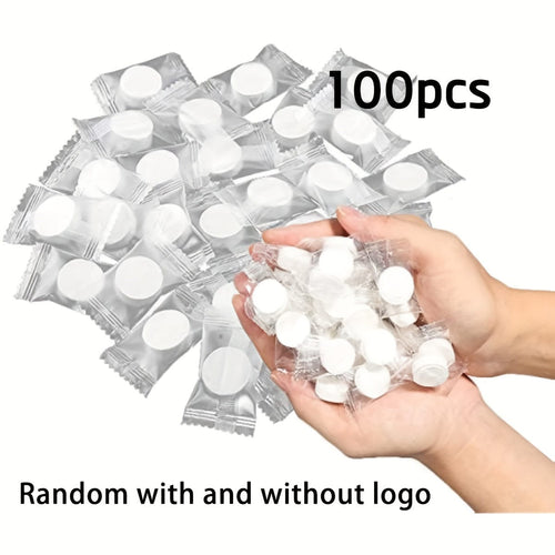 Planet Gates 100pcs 100pcs White Disposable Compressed Towels, Absorbent Portable Cotton Washcloths, Perfect For Travel, Camping, Hiking, Sport & Beauty Salon, Bathroom Supplies, Home Supplies Travel Accessories Bathroom Accessories