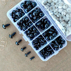 Planet Gates 100pcs 10mm Eyeball Doll Accessories Black Plastic Plush Safety Eyes Amigurumi For Toys 6mm 8mm 12mm DIY Funny Toy Eyes Animal