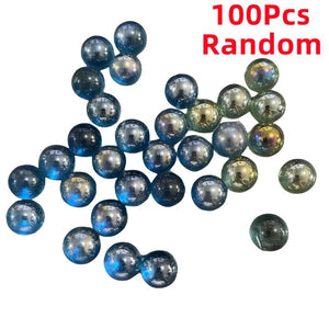 Planet Gates 100Pcs 50/100 Pcs 14mm Glass Marbles Balls Charms Clear Pinball Machine Home Decor for Fish Tank Vase Aquarium Toys for Kids Children