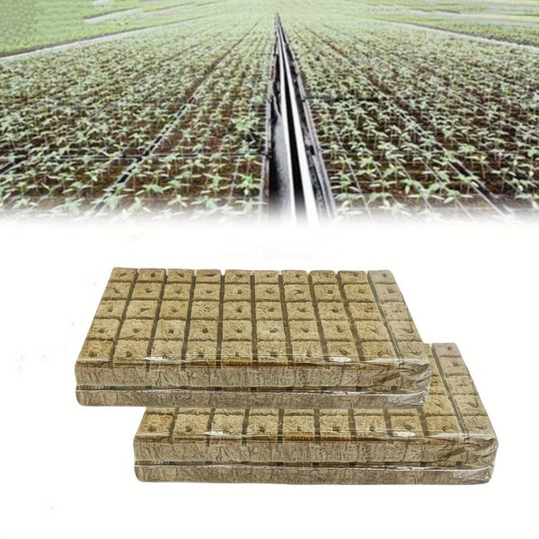 Planet Gates 100pcs=50*2 100pcs, Soil-free Cultivation Base: Hydroponics Growing Rock Cotton Compression Cubes For Agricultural Culture Base Grow Pots, Gardening Plant Growing Pots, Breathable Felt Plant Growing Plant Pots, Garden Raise Supplies