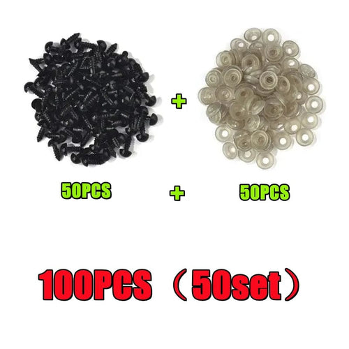 Planet Gates 100PCS(50set) / 5mm 200/100PCS Black Plastic Safety Eyes For Toys Amigurumi Diy Kit Crafts TeddyBear Toy Eye For Doll Decoration Accessories 5-20mm