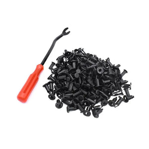 Planet Gates 100pcs and Remover 100pcs ATV UTV Plastic Fender Clips Body Rivets With Fastener Eliminator For Polaris Predator Rangers RZR Scrambler Sportsman