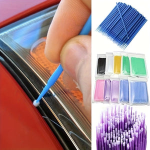 Planet Gates 100pcs Car Cleaning Brush Small Brush Micro Brush Tips Car Accessories Head Exhaustive Cleaning Painting