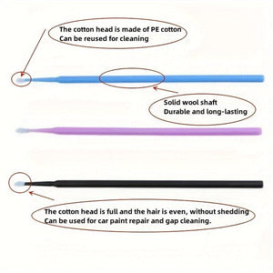 Planet Gates 100pcs Car Cleaning Brush Small Brush Micro Brush Tips Car Accessories Head Exhaustive Cleaning Painting
