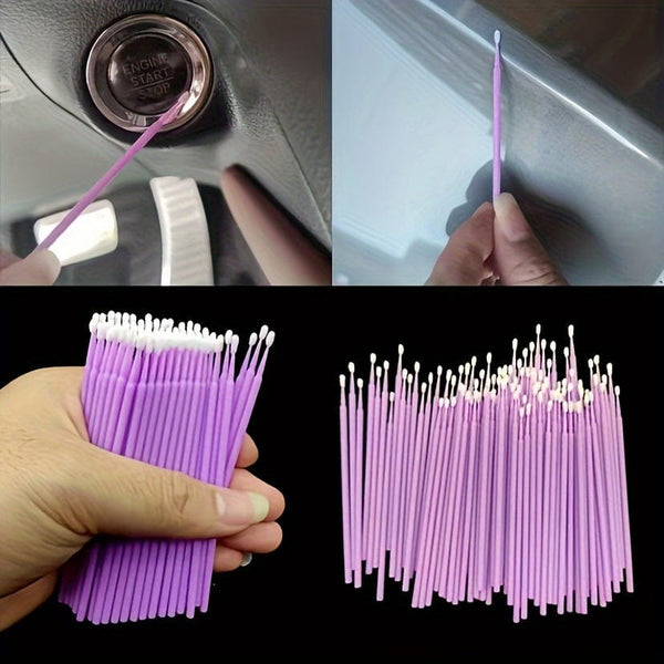 Planet Gates 100pcs Car Cleaning Brush Small Brush Micro Brush Tips Car Accessories Head Exhaustive Cleaning Painting