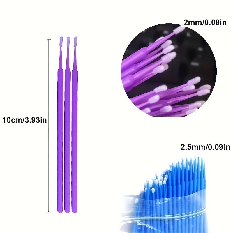 Planet Gates 100pcs Car Cleaning Brush Small Brush Micro Brush Tips Car Accessories Head Exhaustive Cleaning Painting