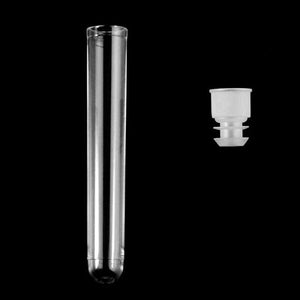 Planet Gates 100Pcs Clear Plastic Test Tubes with White Screw Caps Sample Containers Bottles Push Caps 12X75mm