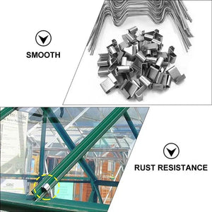 Planet Gates 100Pcs Greenhouse Glass Pane Clips Greenhouse W Wire Clips Glazing Z Type Clips