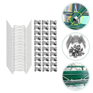 Planet Gates 100Pcs Greenhouse Glass Pane Clips Greenhouse W Wire Clips Glazing Z Type Clips