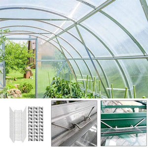 Planet Gates 100Pcs Greenhouse Glass Pane Clips Greenhouse W Wire Clips Glazing Z Type Clips