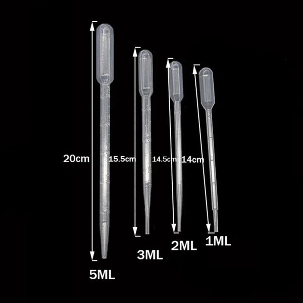 Planet Gates 100Pcs/Lot Laboratory Pipette 1ml 2ml 3ml 5ml Plastic Disposable Graduated Container Liquid Dropper Equipment Straw Makeup Tools