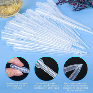 Planet Gates 100Pcs/Lot Laboratory Pipette 1ml 2ml 3ml 5ml Plastic Disposable Graduated Container Liquid Dropper Equipment Straw Makeup Tools