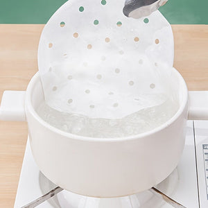 Planet Gates 100pcs Non-Stick Steamer Paper for Healthy and Easy Cooking - Food Grade Disposable Steamer Cloth for Air Fryer, Oven, and Baking - Easy Cleanup and Safe Use