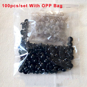 Planet Gates 100pcs opp / 6-12mm 100pcs 10mm Eyeball Doll Accessories Black Plastic Plush Safety Eyes Amigurumi For Toys 6mm 8mm 12mm DIY Funny Toy Eyes Animal