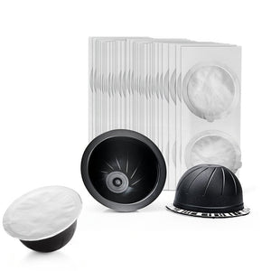 Planet Gates 100PCS/PACK 100pcs/pack coffee tools, Disposable Refillable Capsules Pods Lids, 59mm/2.32in Diamater, Aluminum Seals Stickers For Nespresso Vertuo Plus Automatic Coffee Cafe Machine Maker