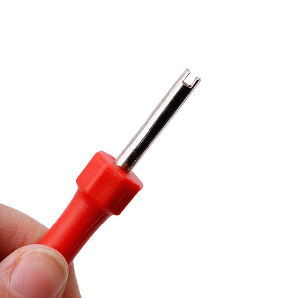 Planet Gates 100pcs Slotted Handle Tire Valve Stem Core Remover Screwdriver Removal Tool Car Bike Bicycle Motorcycle Tire Repair Tool Car Accessory