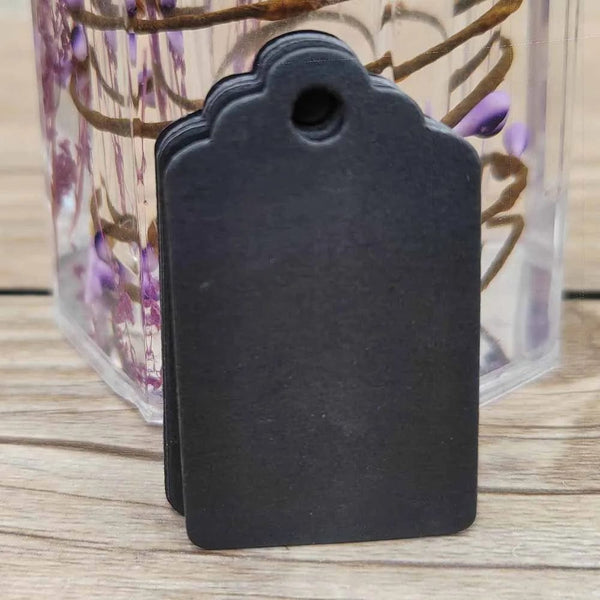 Planet Gates 100tag 100string 100pcs+100 hemp string 5*3cm new style retangular black /Kraft Paper Blank Card Hand Draw Gift Label Tags Heart Hollow